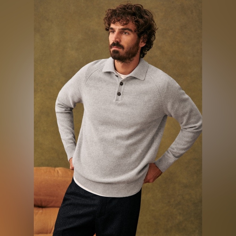 Octobre Moreno Wool Sweater‎ Gray Size XL NWT Academia Preppy